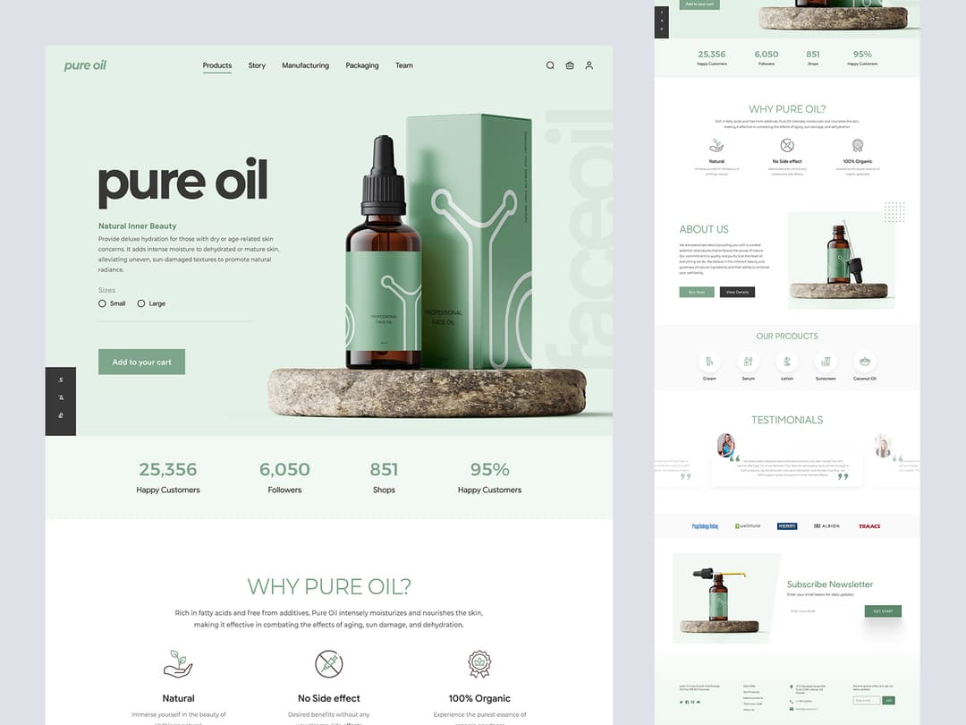 PureOil: a one-product store for a full-time chiropractor